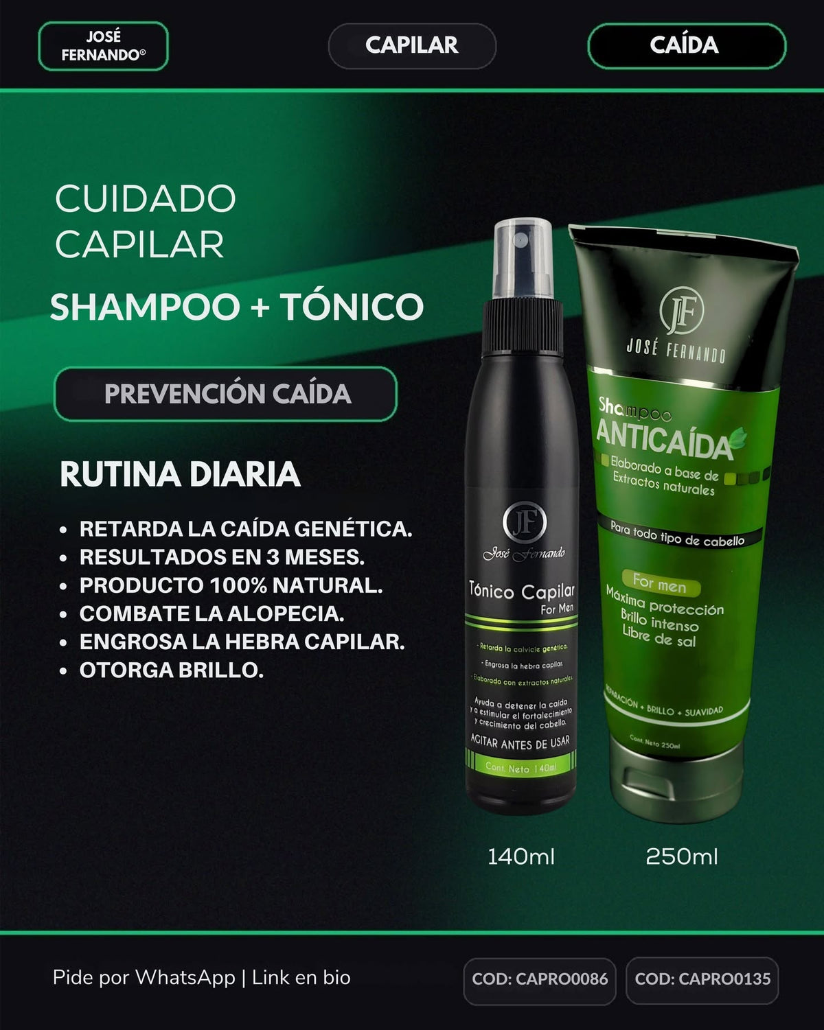Shampoo + Tonico que rejuvenece tu cuero cabelludo